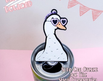 Heart Glasses Goose Soda Can Opener | 3D Print File (Digital Download)