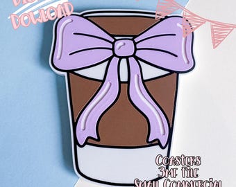 Leuke afhaalkoffie-onderzetter 3D-afdrukbestand (digitale download)