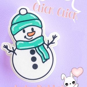 Cute Snowman Fidget Clicker | Keyboard Clicker Toy | Digital Download | Bambu Studio 3MF File | 3d Print File
