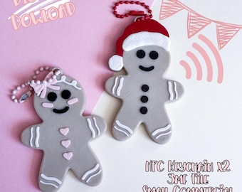 Gingerbread Cookie NFC Keychain Bundle | 3D Print File (Digital Download)