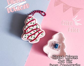 Tree Cake Fidget Clicker | Christmas 3d Print 3MF File  (Digital Download)