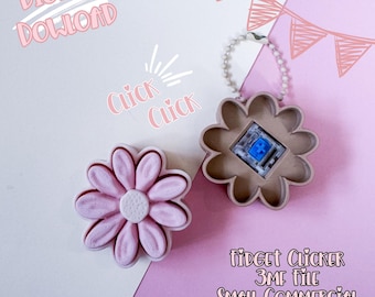 Spring Flower Fidget Clicker: 3d Print 3MF File (Digital Download)