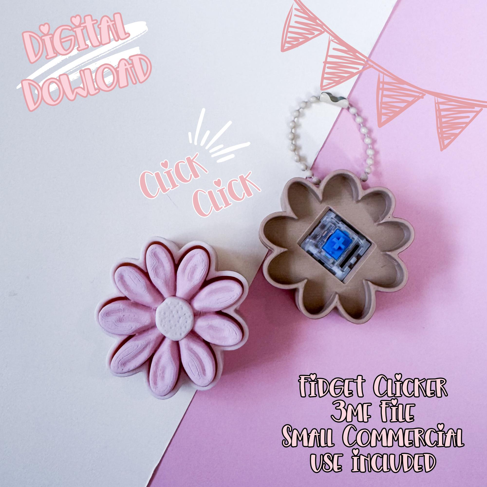 Spring Flower Fidget Clicker: 3d Print 3MF File (digital Download
