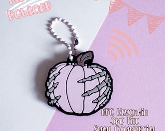 Halloween Spooky Pumpkin NFC Keychain | 3D Print File (Digital Download)