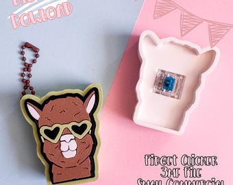 Heart Glasses Llama Fidget Clicker: 3d Print 3MF File (Digital Download)