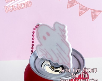 Spooky Ghost Soda Can Opener 3d Print File | Halloween 3MF File (Digital Download)