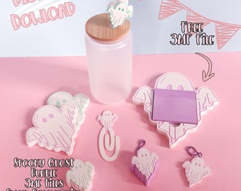 Spooky Ghost 3D Print Bundle: Halloween Decor 3MF Files (Digital Download)