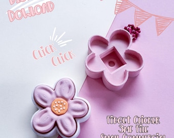 Spring Flower Fidget Clicker: 3d Print 3MF File (Digital Download)