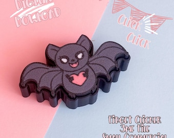Fidget Clicker de Murciélago de Halloween: Archivo de impresión 3D (Descarga digital)