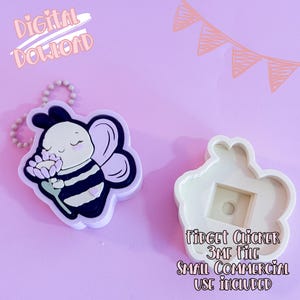 Bee & Flower Fidget Clicker 3D Print File | Spring 3d Print File (Bambu Studio 3MF File)