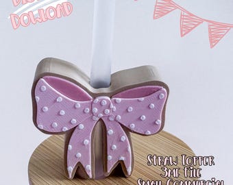 Bow Cookie Straw Topper 3D Print File (Digital Download)