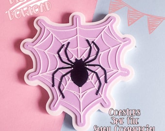 3D-afdrukbestand Halloween Heart Web Coaster (digitale download)
