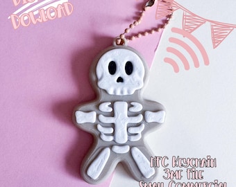 Halloween Skeleton Cookie NFC Keychain 3D Print File (Digital Download)