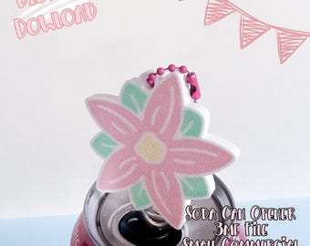Floral Soda Can Opener | Spring 3MF Print File (Digital Download)
