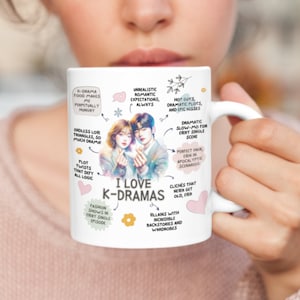 11oz Ceramic Mug, Sorry i can't kdrama, Kdrama Mug Gift, Korean mug, kdrama gifts, Kdrama Addict Mug, Kpop Fan Mug, Gift for Kdrama Lovers