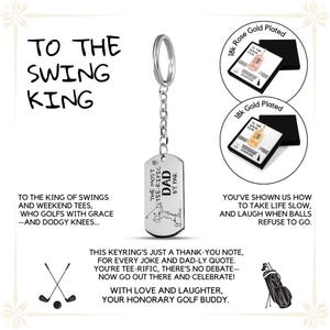 custom dad Keychain,gift for dad,fathers day gift,gift ideas for dad,golf gift for dad,golf keyring,personalized keyring,custom keyring