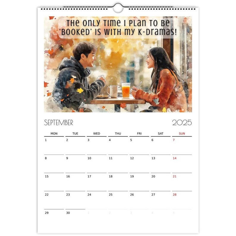 Wall Calendar 2025 EU & Rest World,kdrama Calendar,kdrama Fan Gift,kpop