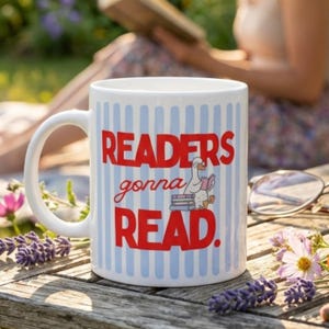 Taza personalizada "Los lectores van a leer", taza divertida de ganso para amantes de los libros, taza con nombre personalizado, regalo para bibliófilos, regalo para ratones de biblioteca, taza de regalo para lectores.