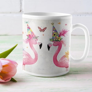 11oz Ceramic Mug,flamingo mug,flamingo gifts,pink flamingo,birthday gift,coquette flamingo gift,pink bird,flamingo lover,gift for her