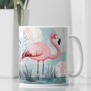 11oz Ceramic Mug,,flamingo mug,flamingo gifts,pink flamingo,birthday gift,coquette flamingo gift,pink bird,flamingo lover,gift for her