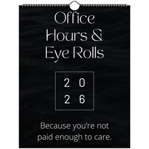 US CA office swear Wall calendar 2026,funny wall calendar,funny office gift,co worker gift,work colleague,sarcastic calendar,gift for boss