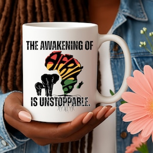 11 Unzen Keramikbecher, Afrika, Mutter, Afrika Becher, Afrika Karte, Juni, schwarze Geschichte Monat, Demonstration Geschenk, schwarze Leben Angelegenheit, Afrika jetzt, Geschenk für sie