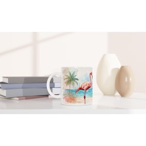 11oz Ceramic Mug,,flamingo mug,flamingo gifts,pink flamingo,birthday gift,coquette flamingo gift,pink bird,flamingo lover,gift for her