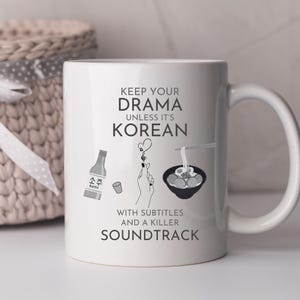 11oz ceramic mug,Sorry i can&#39;t kdrama,Kdrama Mug,kdrama gift,Kdrama Addict,Kpop Fan,Gift for Kdrama Lover,korean lover,koean gift,korean mug