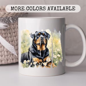 11oz Ceramic Mug,gift for Rottweiler owner,Rottweiler lover,Rottweiler mug gift,Rottweiler mom,dog lover,brushstroke design,pet lover