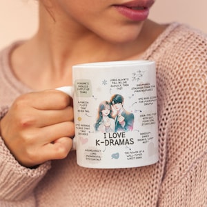 k drama lover, k pop lover,Kdrama Mug Gift, Korean mug, kdrama gifts, Kdrama Addict Mug, Kpop Fan Mug, Gift for Kdrama Lovers, sorry i can't