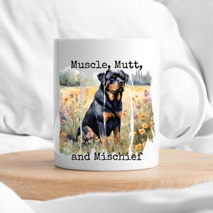 11oz Ceramic Mug,gift for Rottweiler owner,Rottweiler lover,Rottweiler mug gift,Rottweiler mom,dog lover,brushstroke design,pet lover