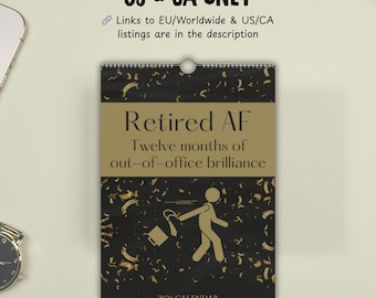 Calendario de pared de jubilación de EE. UU. (California) 2026, regalo divertido para la jubilación, planificador para jubilados, regalo divertido para la oficina, regalo sarcástico, calendario divertido con groserías, planificador de pared