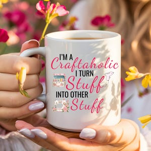 11oz Ceramic Mug,happy hooker,crochet mug,gifts for knitters,craft gift,craft mug,crochet lover,art and craft,gift for her,sewing gift