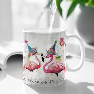 11oz Ceramic Mug,flamingo mug,flamingo gifts,pink flamingo,birthday gift,coquette flamingo gift,pink bird,flamingo lover,gift for her