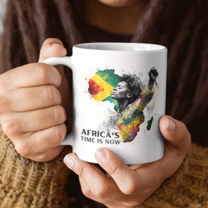 11 Unzen Keramikbecher, Afrika, Mutter, Afrika Becher, Afrika Karte, Juni, schwarze Geschichte Monat, Demonstration Geschenk, schwarze Leben Angelegenheit, Afrika jetzt, Geschenk für sie