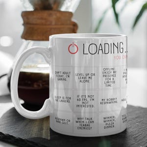 11oz ceramiczny kubek, komputer do gier, kubek do gier, prezenty do gier, mąż do gier, prezent dla niego, gry wideo, prezent dla geeków, dziewczyna-chłopak do gier, kubek do gier,