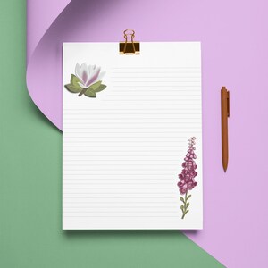 Floral Stationery JW Letter Writing JW Stationery Note Taking Sheet To Do List Printable Pioneer Gift Printable Pioneer School Note Sheet