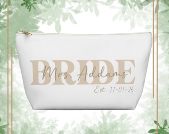 Custom Bride Travel Pouch: Personalized Honeymoon Gift