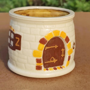 Pottery Stone Cottage Hobbit Hole Pencil Cup Container Planter Hobbyist Hobby LOTR Harry Potter Renaissance *As Is*
