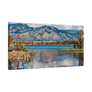 Lake Coeur d&#39;Alene Idaho Landscape Art Print Mountain View Nature Decor Wall Art Home Decor Gift