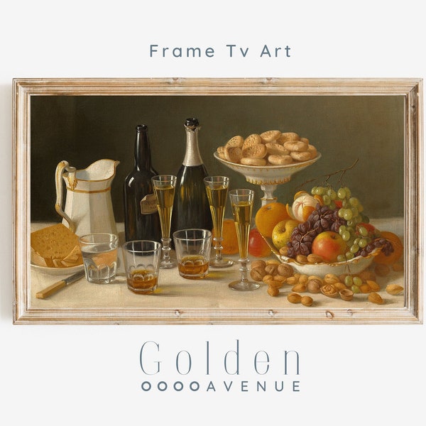 New Years Frame Tv Art | New Year's Eve Vintage Digital Download | New Year Still Life Painting Art File | Winter Holiday Tv Screensaver