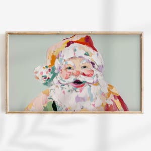 Santa Frame TV Art: Retro Christmas Digital Download