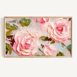Frame Tv Colorful Spring Art Set of 9 | Textured Art for Frame TV Digital Download Bundle | Pastel Floral & Citrus Abstract Tv Art image 14