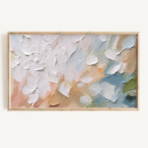 Frame Tv Colorful Spring Art Set of 9 | Textured Art for Frame TV Digital Download Bundle | Pastel Floral & Citrus Abstract Tv Art image 12