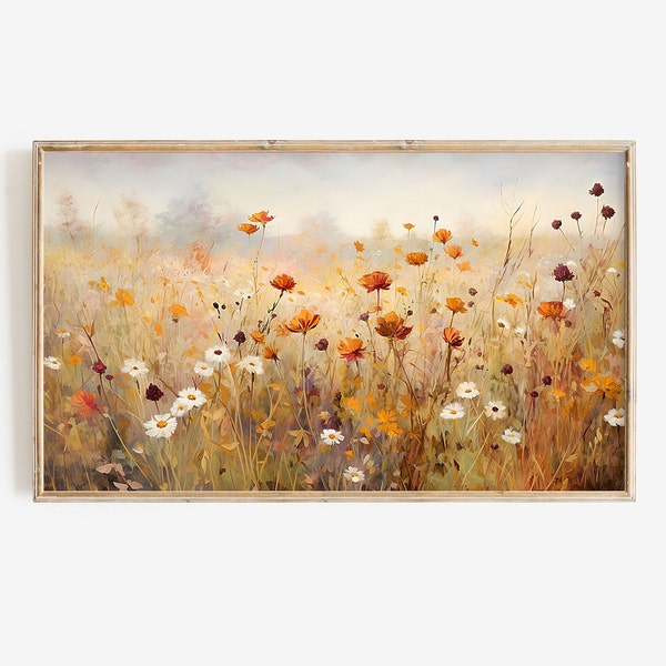 Autumn Wildflowers Frame TV Art | Fall Art for TV | Autumn Decor Digital Download for Frame TV Art | Fall Floral Art File
