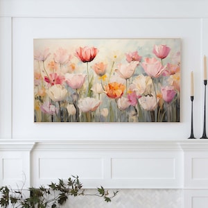 Frame Tv Spring Art Soft Floral Digital Download Art File Tulip Easter Art for Frame Tv image 2