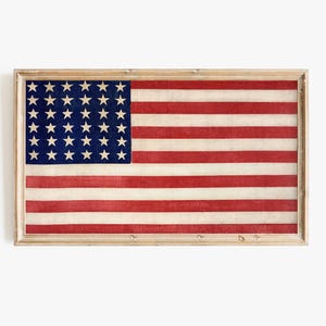 Frame Tv Art Vintage American Flag | Fourth of July Digital Download | Independance Day | Rustic July 4th Patriotic Art | Memorial Day