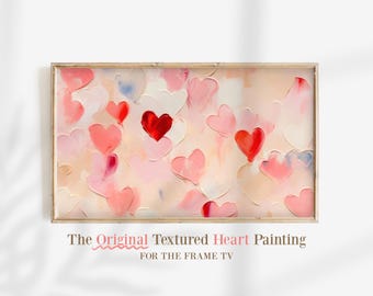 Marco de San Valentín para TV / Marco de corazones de San Valentín / Descarga de corazón rojo abstracto de San Valentín para TV