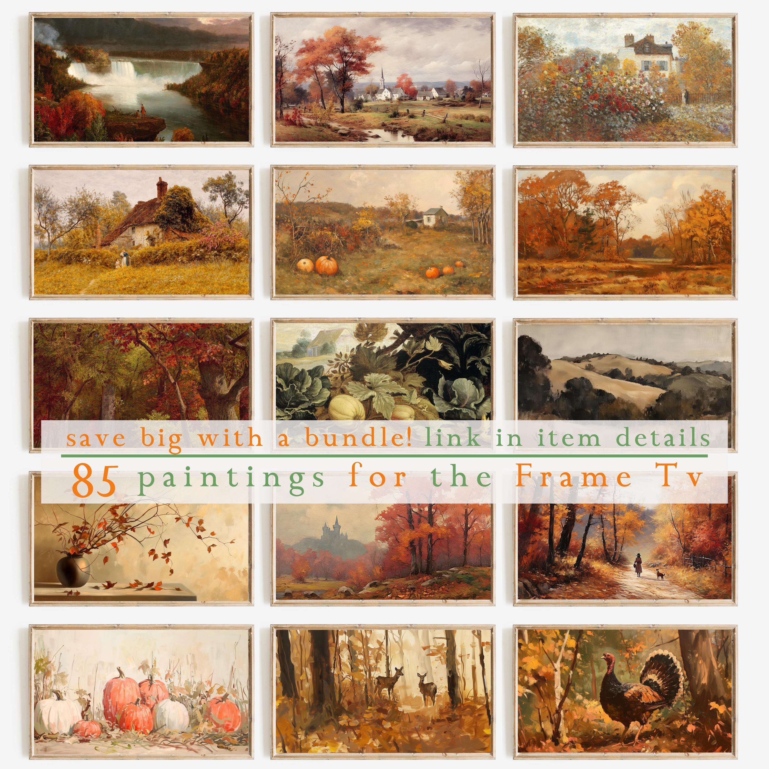 Frame Tv Art Fall Vintage Impressioinst Painting Digital