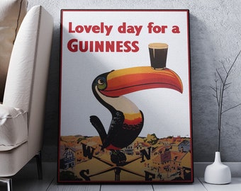 vintage Alcohol Poster Canvas Print